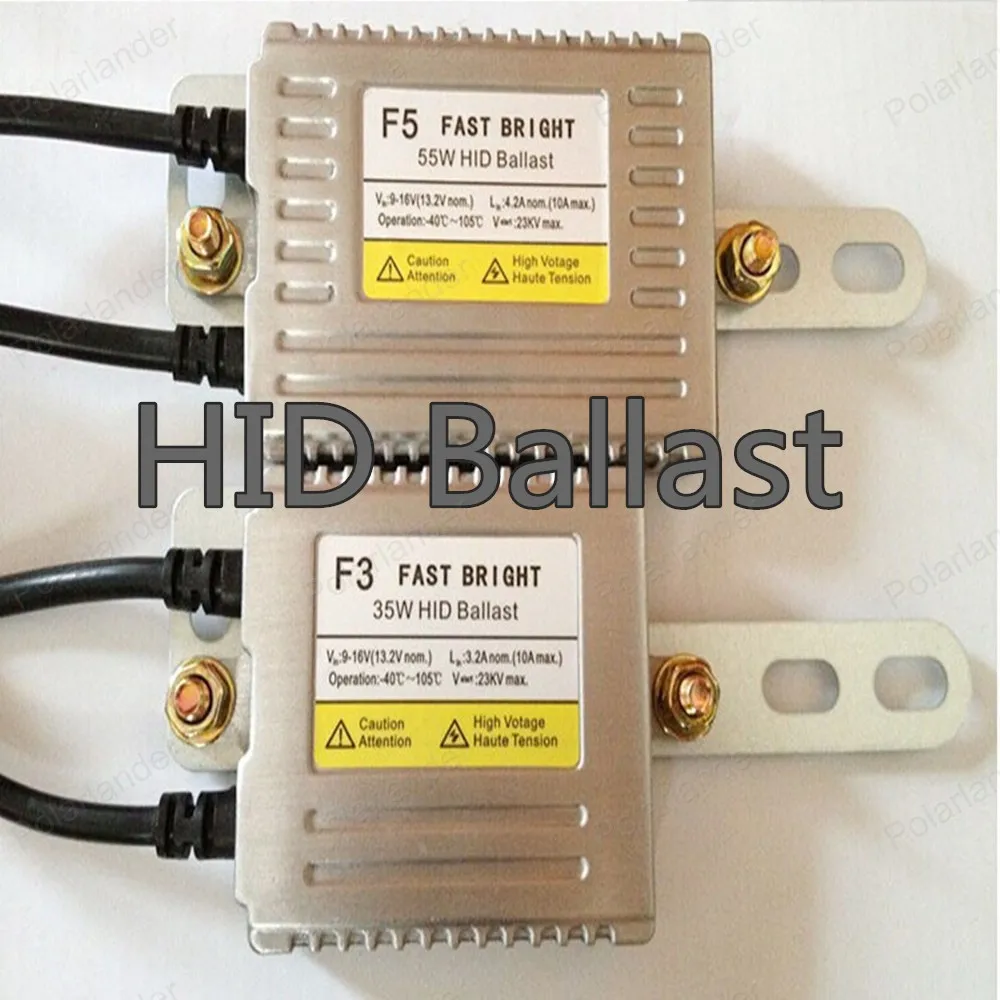 Buy Polarlander 2pcs Fast Bright Slim Xenon Ballast F5 55W HID Ballast Auto