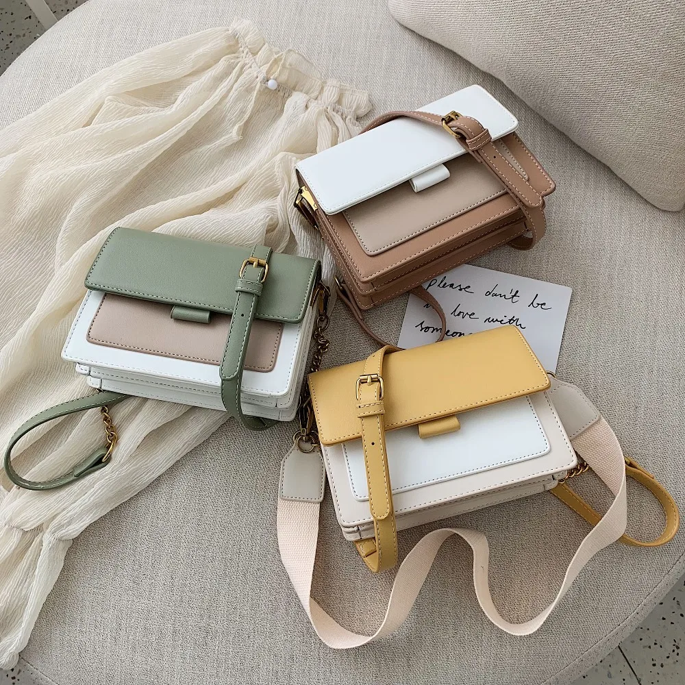 Mini Leather Crossbody Bags For Women 2019 Green Chain Shoulder Messenger Bag Lady Travel Purses and Handbags Cross Body Bag