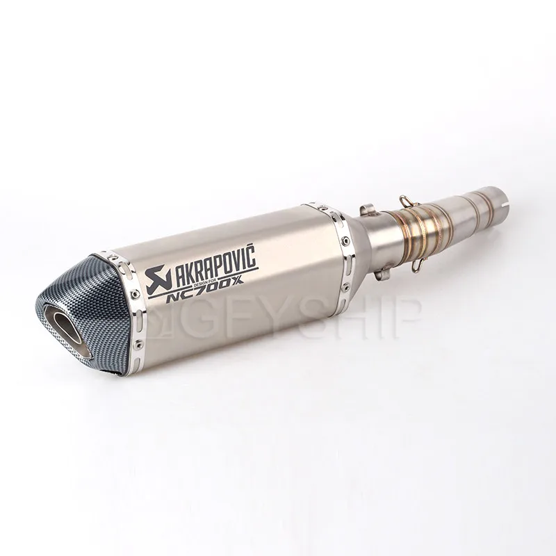 Para Honda NC750X NC750S 2012 a 2017 de 2018 NC700X NC700S Slip-on NC700 escapar de la motocicleta Akrapovic de Escape con enlace sistema de tuberías