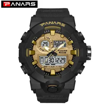 

PANARS New Arrival Luminous Sport Watch Multi-function Men's Waterproof Wrist Watch Fitness Digital Watch Alarm Timer Clock 8129