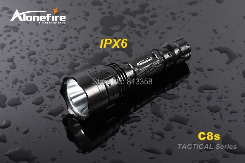 AloneFire C8 CREE XML T6 L2 U3 светодиодный тактический флэш-светильник фонарь 20 мм крепление для страйкбола прицел ружья светильник 18650 батарея