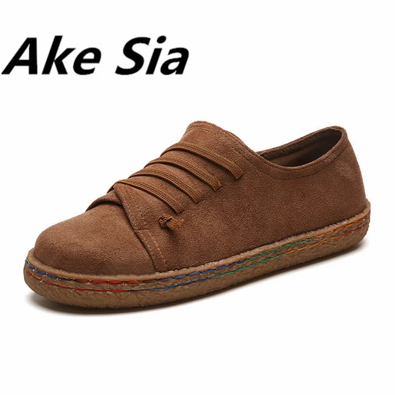

Ake Sia Autumn flat shoes 2018 new soft surface wild casual shoes woman Korean shallow mouth students lazy women shoes