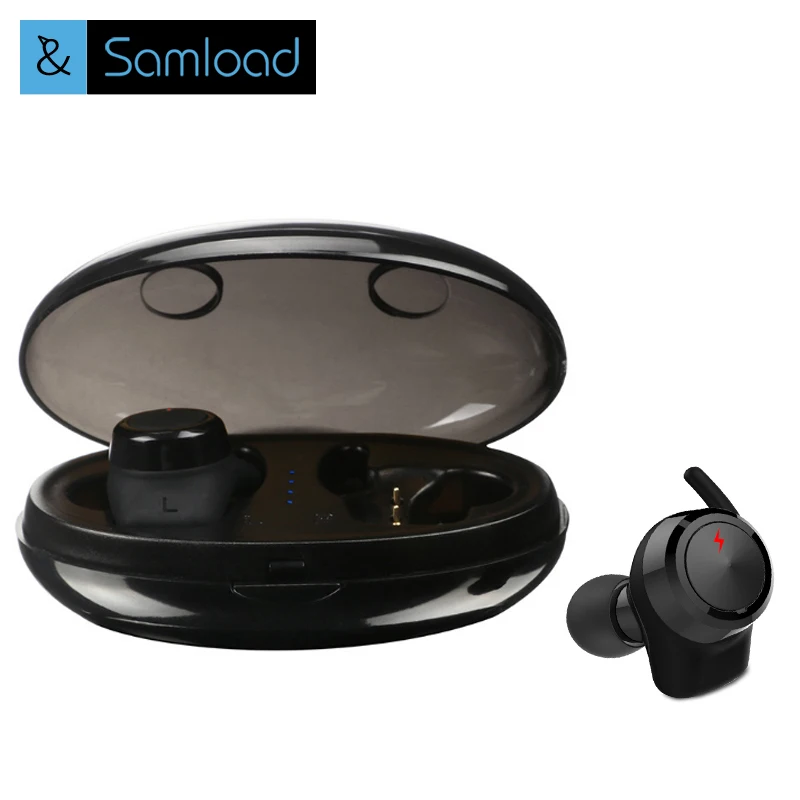 

Samload TWS bluetooth earphone true wireless earbuds with Charger Box Built-in Mic APTX Stereo Sports mini bluetooth headset