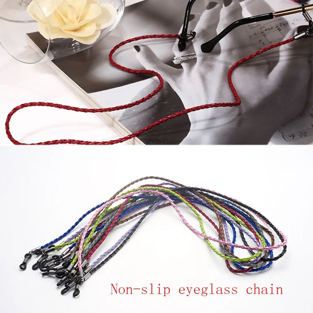 

Multi Color Leather Glasses Neck Strap String Band 8 Colors New Fashion Leather Eyeglass Cord Adjustable Glasses Rope