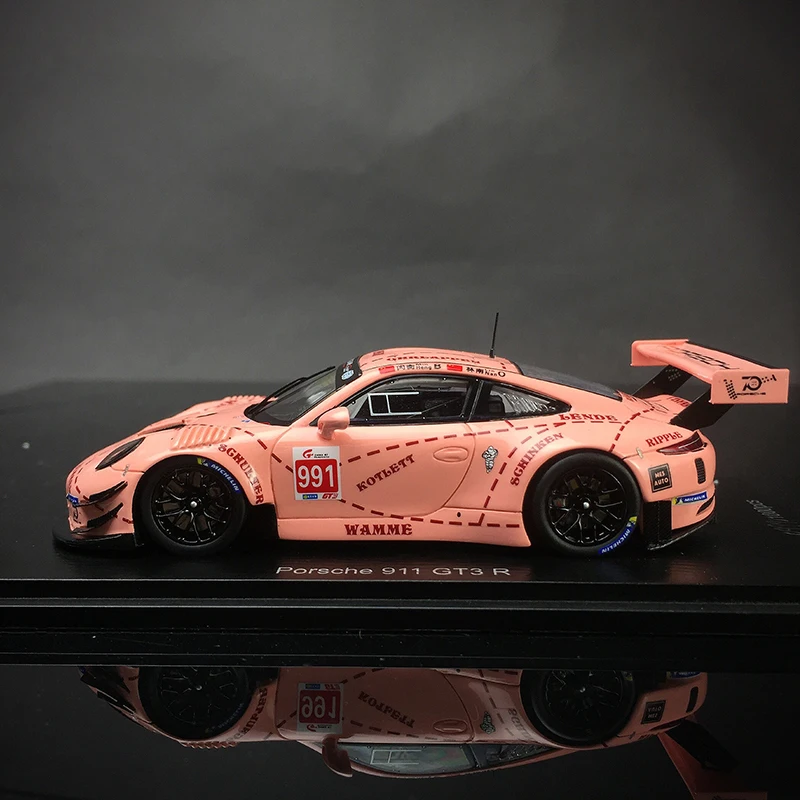 Ограниченное предложение 1/43 супер автомобиль 911 RSR Розовая Свинья Ле Ман модель дома дисплей коллекция мебели