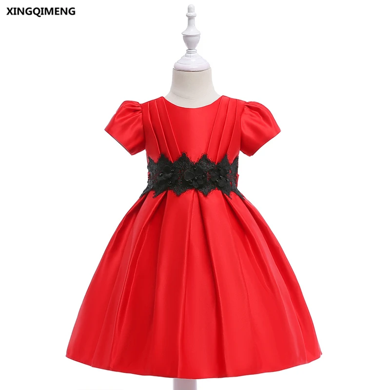 In Stock Red Flower Girl Dress for Weddings 3 10Y Cheap Simple Purple