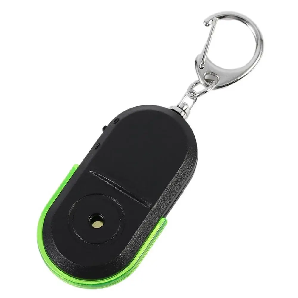 Портативное устройство для поиска ключа для пожилых людей, беспроводное полезное со Звуком Свистка светодиодный отслеживатель света брелок - Цвет: green