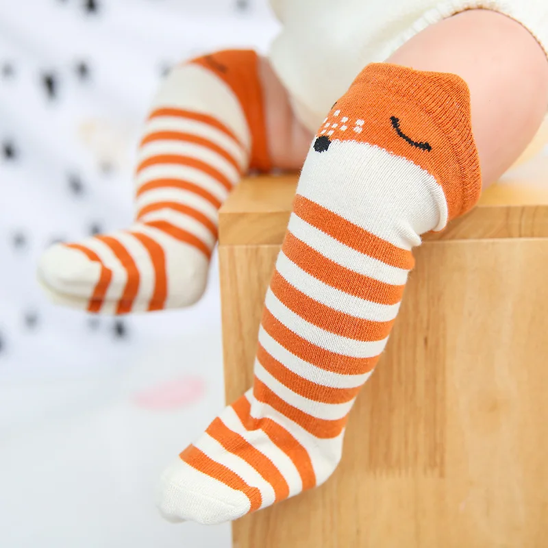 Ins Doux Coton Filles Garcons Chaussette De Bande Dessinee Animaux Chaussette Renard Chat Lion Elephant Motif Enfants Chaussettes Nouveau Ne Bebe Enfant Longue Chaussettes Aliexpress