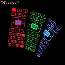 Mosunx беспроводная мышь трехцветный RGB 2,4 ГГц Беспроводная клавиатура Пульт дистанционного управления Qwerty Fly Air mouse для Smart tv XBMC 1 шт