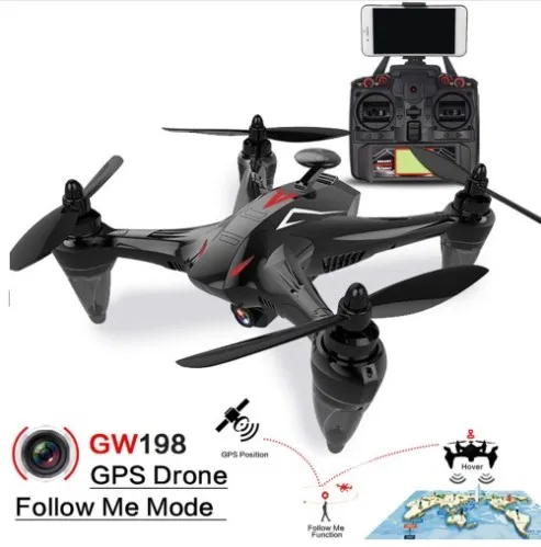 

Global Drone GW198 Professional GPS Brushless Quadrocopter with Camera HD Altitude Hold Helicopter Follow Me RC Drone VS Bugs 2