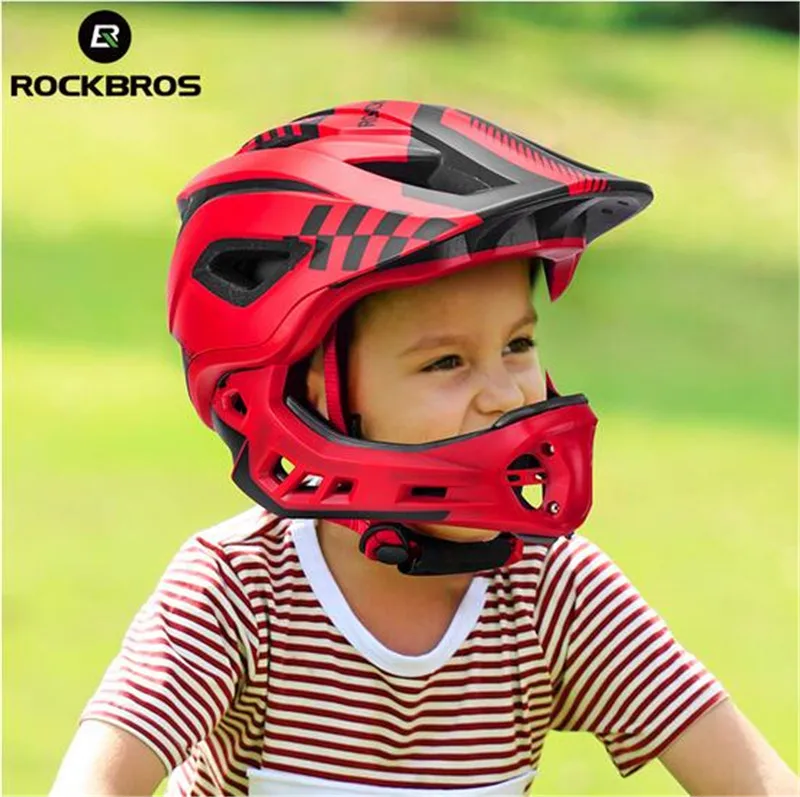 ROCKBROS 2 In 1 Bike Bicycle Cycling Helmets EPS Parallel Car Motorcycle Children Sport Safety Hats Full Covered Child Helmets ROCKBROS 2 In 1 Bike Bicycle Cycling Helmets EPS Parallel Car Motorcycle Children Sport Safety Hats Full Covered Child Helmets