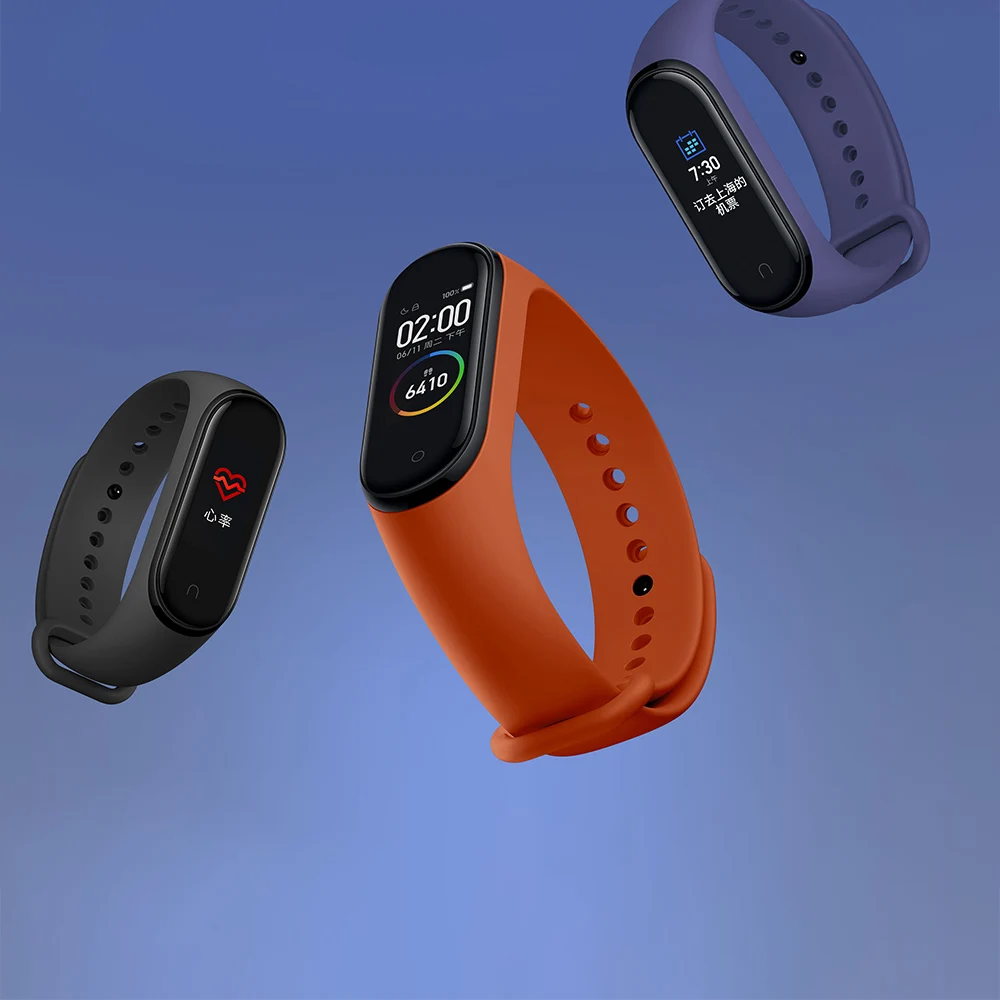 Xiaomi Mi Band 4, Умные часы цветной экран Bluetooth 5.0 Смарт-браслет Фитнес-сердечный ритм 135 мАч Смарт-браслет Смарт-часы Браслет здоровья смарт браслет фитнес браслет