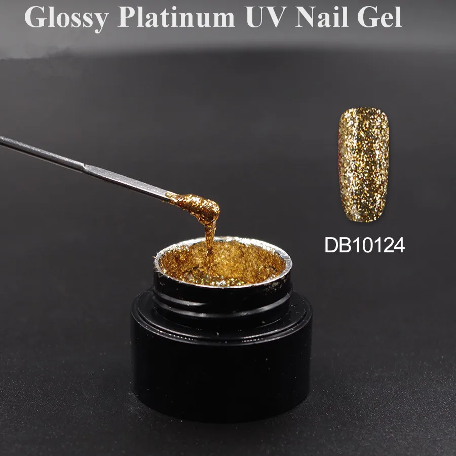 

Monasi Soak Off UV Nail Gel Polish LED Gel Varnish Polish Nail Art Platinum Silver Golden Glitter Gel Nail Polish Tips Manicure