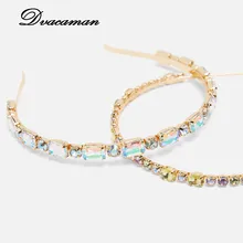 Dvacaman мода ZA обруч для волос для женщин роскошный обруч для волос со стразами ShineAB цвет головной убор для девушек аксессуары для волос