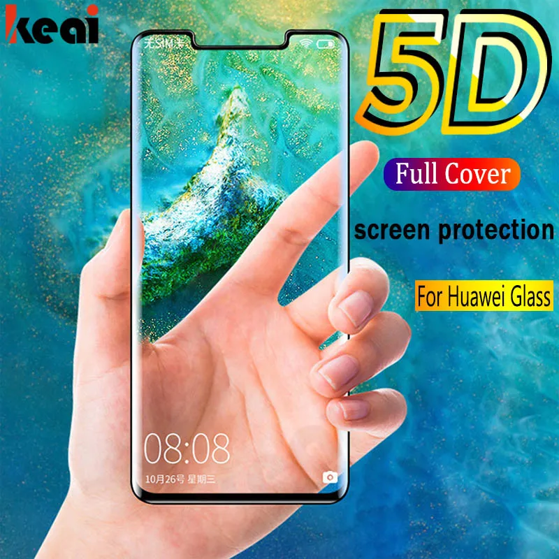 

5D Full Cover Screen Protector Glass For Huawei Mate 20 10 Pro P20 Lite P10 Tempered Glass For Huawei P Smart 2019 Cover Glass