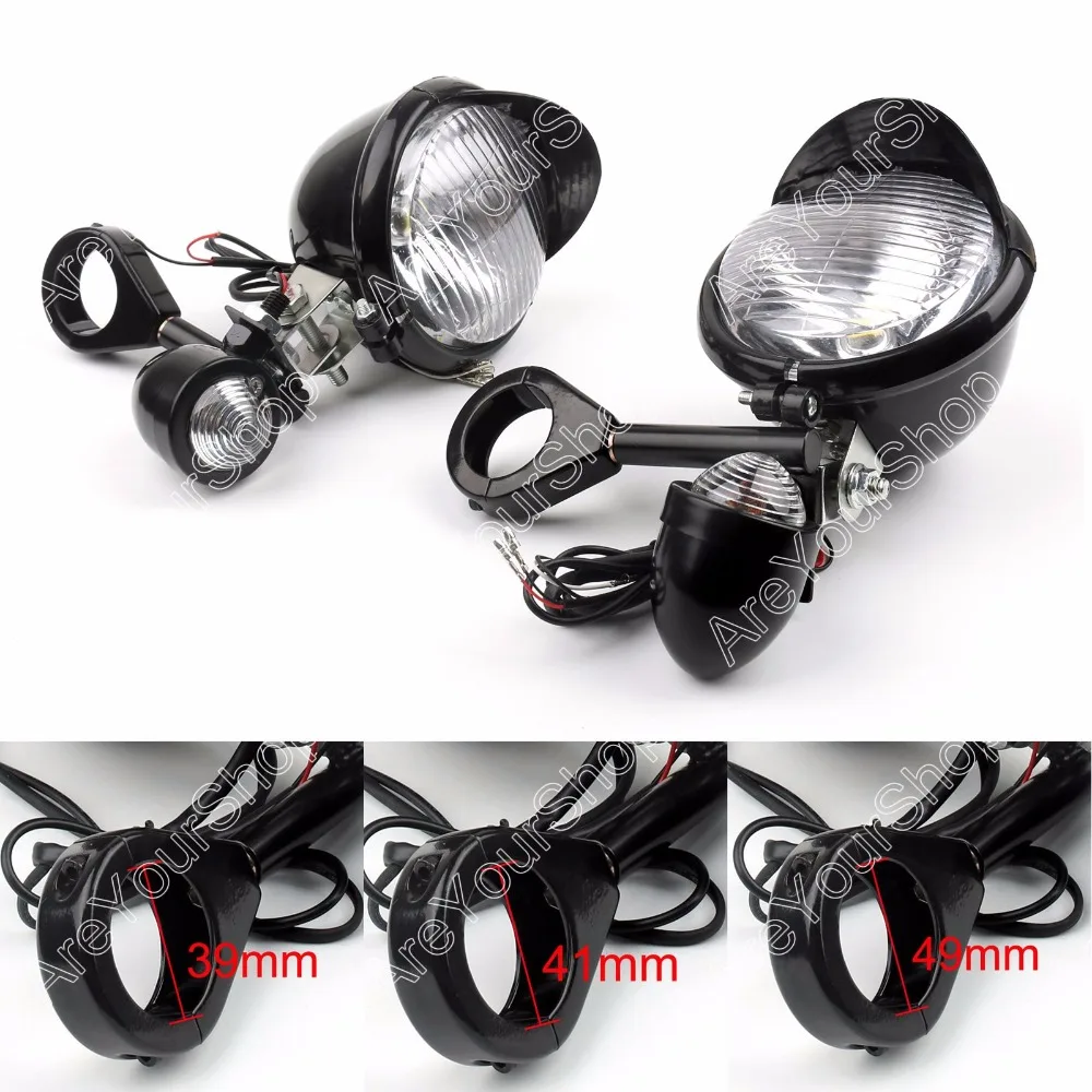 

Motorcycle Turn Signals LED Spot Fog Lights Indicator Lights 39/41/49mm Fork Clamp For Harley High Quality Styling Motor Parts