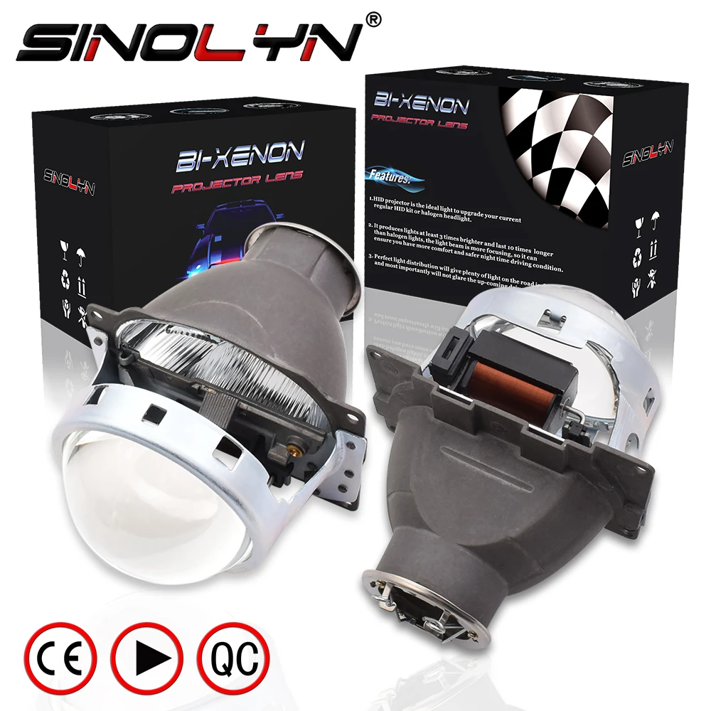  Sinolyn Headlight Lenses Q5 H7 D2S HID Xenon/Halogen/LED Lens 3.0 Bi-xenon Projector For Car Lights - 32796215490