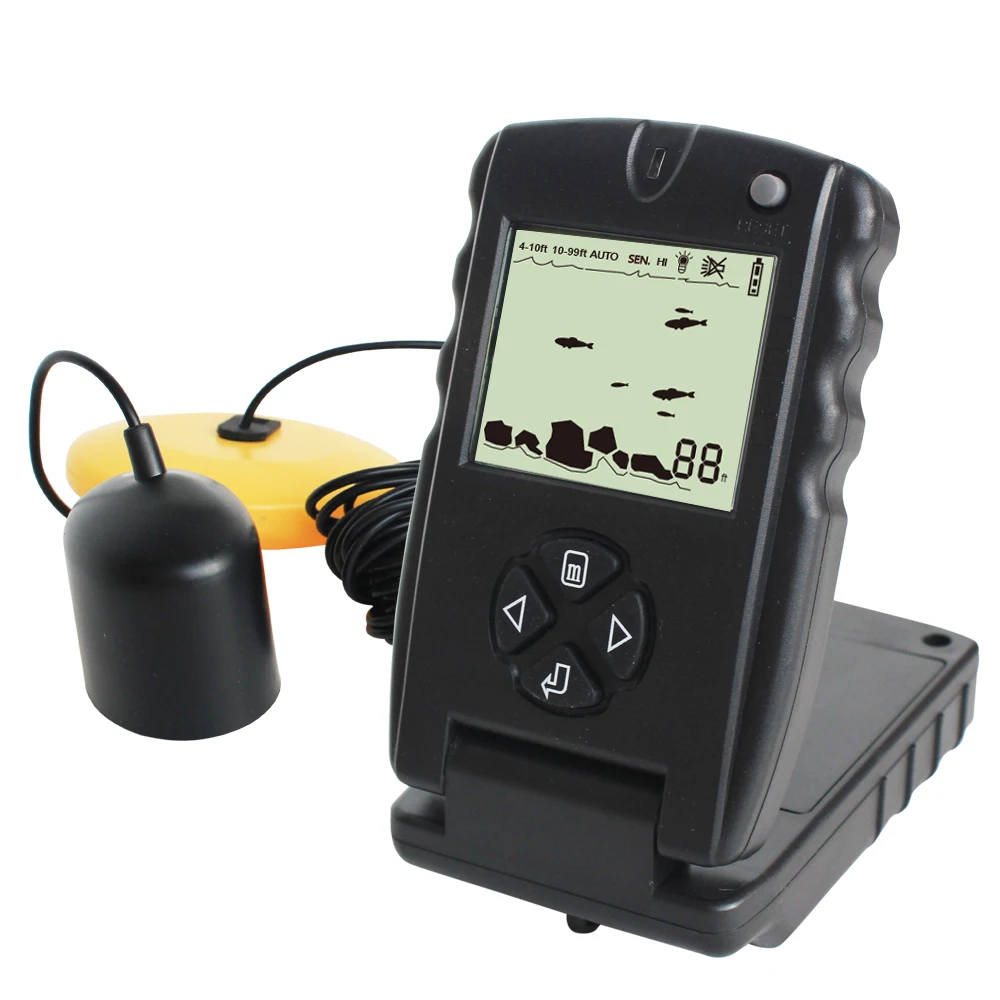 

LUCKY 100FT Wired Fish Finder Monitor Detector Portable Sonar Fish Finders Depth Echo Sounder FF717 Fishfinder for pesca