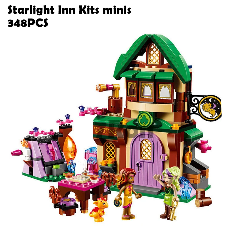 

348pcs Bela 10502 Diy Elves The Starlight Inn Kits minis Compatible With Lego 41174 Building Blocks Brick Toys For Children