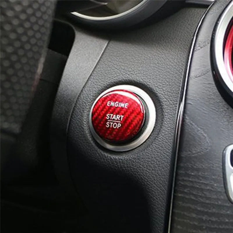 

Cover For Mercedes Benz A B C GLC GLA CLA ML GL Class W176 W246 W205 X253 X156 C117 Car Styling Engine Start Button Carbon Fiber