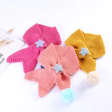 MIARA. L/детский шарф для маленьких девочек на осень и зиму, теплый и милый вязаный шерстяной шарф в Корейском стиле