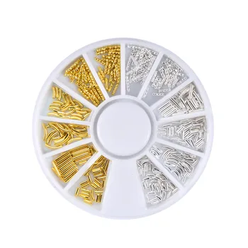 

1box Nail Art Decorations Metal rivet High quality alloy accessories gold silver Japan-style 3D Nail Decorations DIY