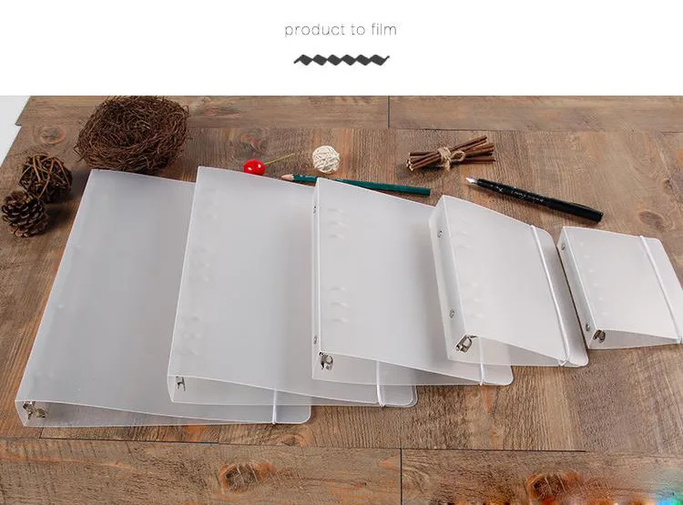 10 Creative Ring Binder B5A4567 PP Notebook Accessory Sheet Shell  office & school supplies Stationery Transparent Concise 6 Holes