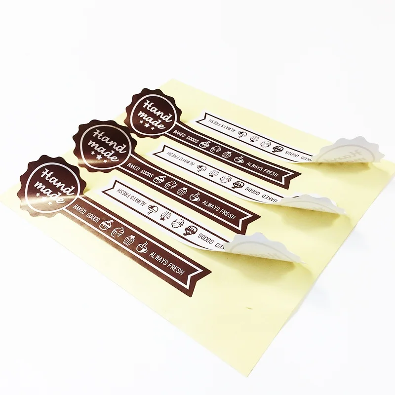 

60pcs/lot 'Handmade BAKED GOODS' Vintage Sealing Sticker DIY Gifts Posted Bake Package Decoration Label Stickers Scrapbooking
