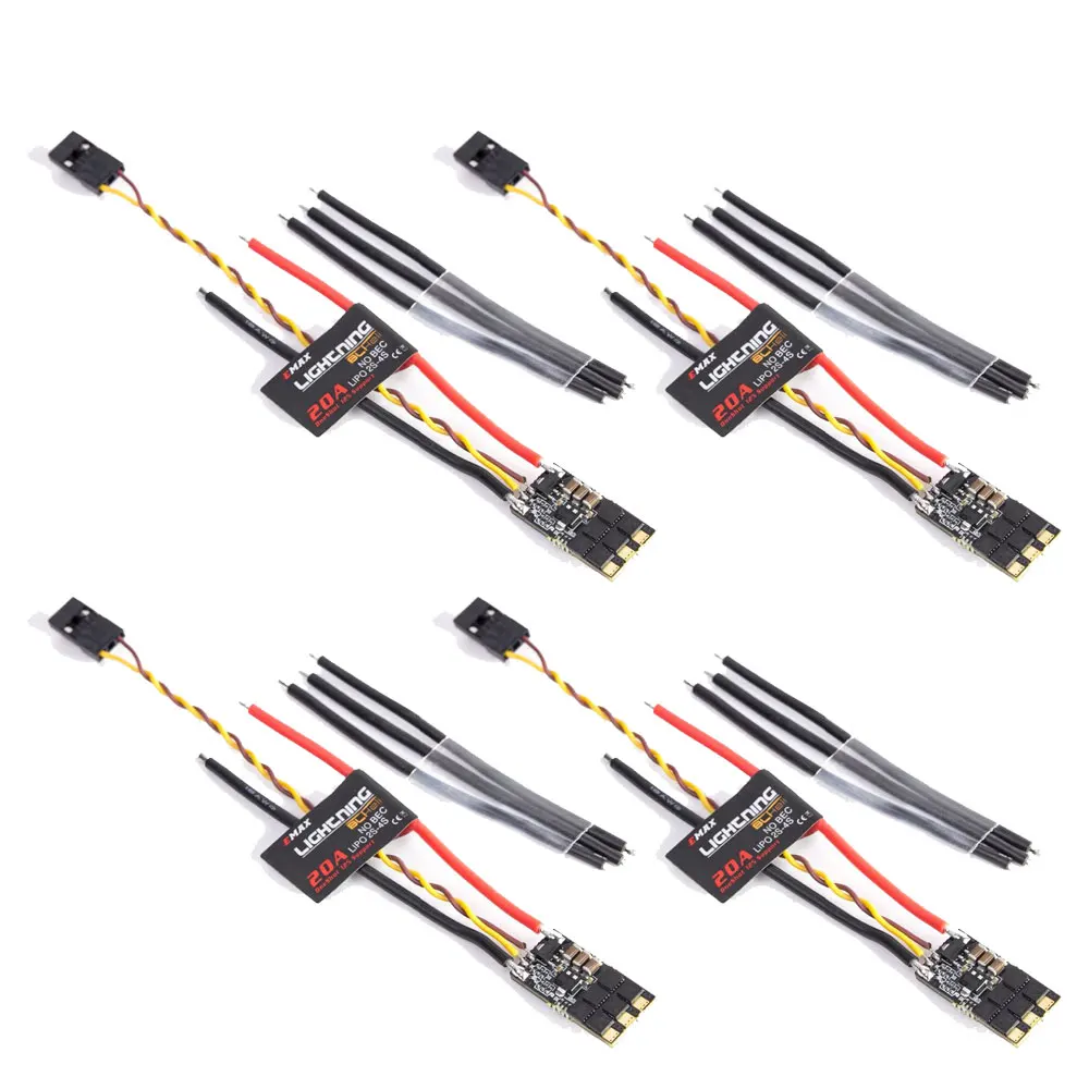 Free Shipping 4pcs LOT EMAX BLHeli Lightning 20A ESC Speed Controller for RC Quadcopter Multi copter