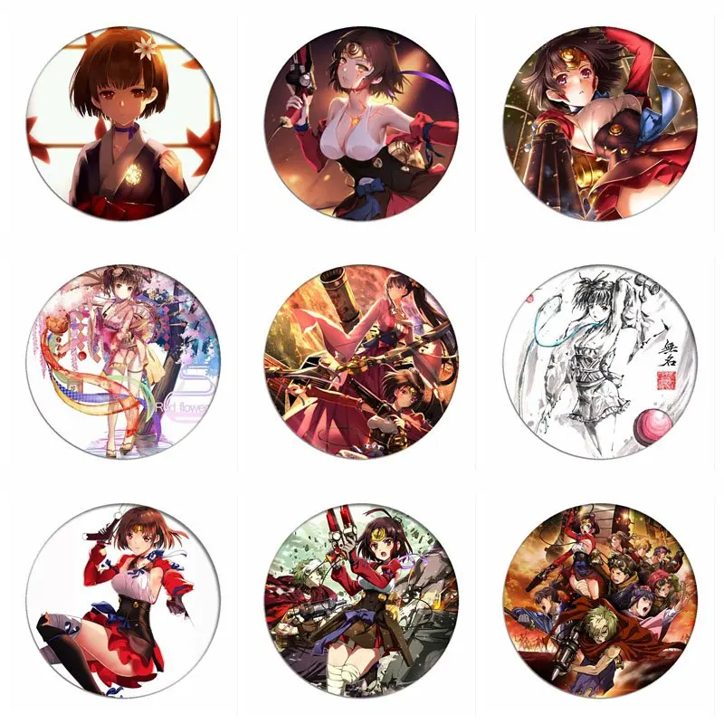 

Iron Fortress Koutetsujou no Kabaneri Cosplay Badges Mumei Brooch Icon Collection Breastpin for Backpacks Clothing