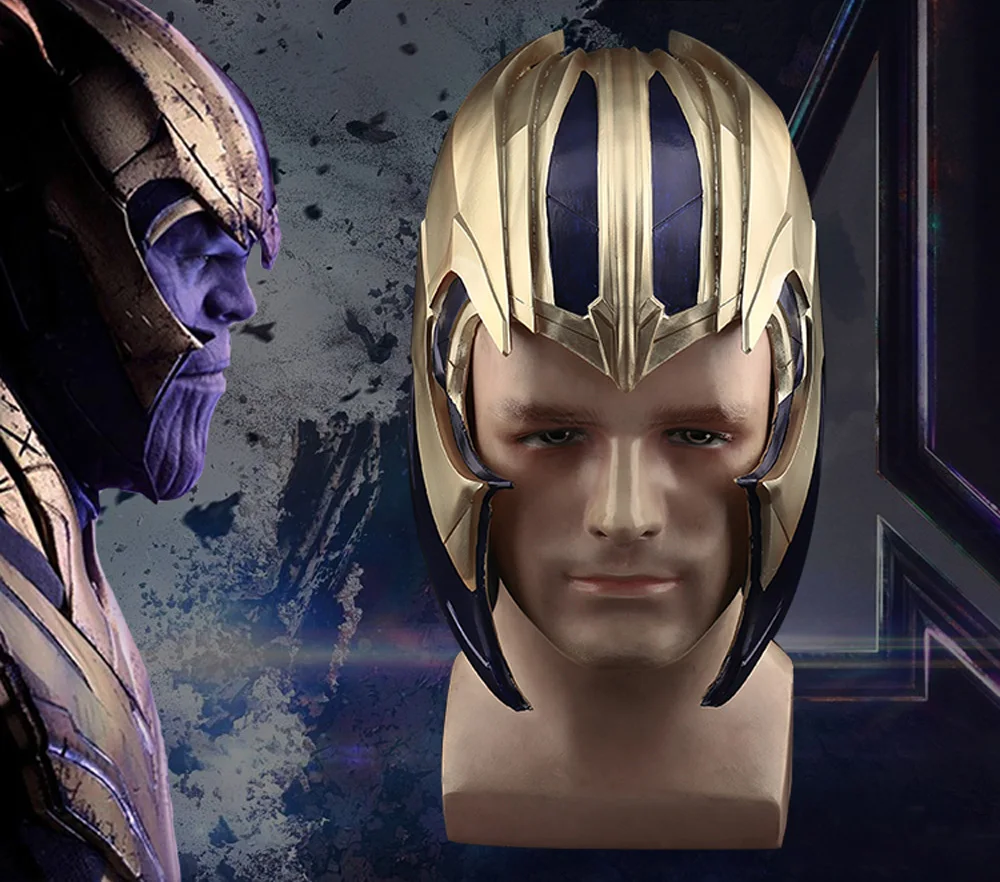 

2019 Movie Avengers 4 Endgame Thanos Cosplay Helmet Superhero Full Head PVC Mask Adult Unisex Props Party Halloween
