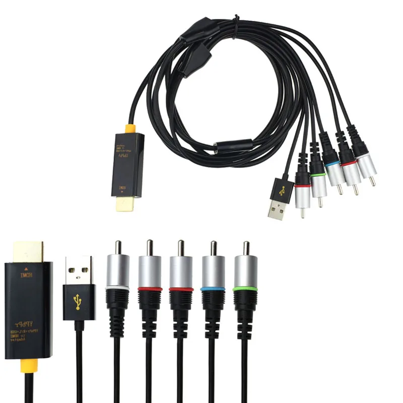 YPbPr + AUDIO Component To HDMI Cable Adapter Converter For HDTV 1080P 1080I 720P TV PC HD USB Cable Device QIY20 D3S YPbPr + AUDIO Component To HDMI Cable Adapter Converter For HDTV 1080P 1080I 720P TV PC HD USB Cable Device QIY20 D3S