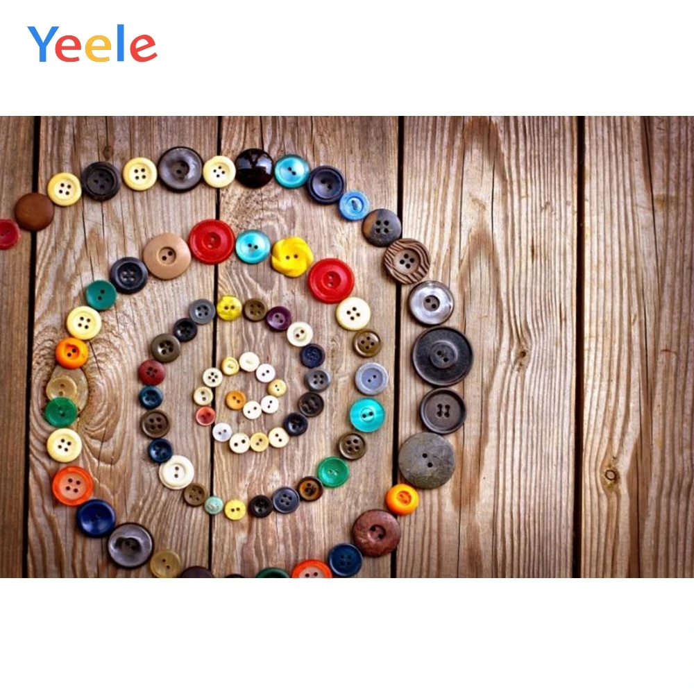 

Yeele Old Wooden Board Button Rotating Pattern Photography Backgrounds Customized Photographic Backdrops For Photo Studio