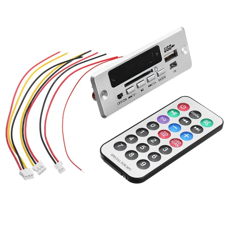 LEORY беспроводной bluetooth MP3 WMA радио FM DAC декодер плата 12V5V Универсальный усилитель