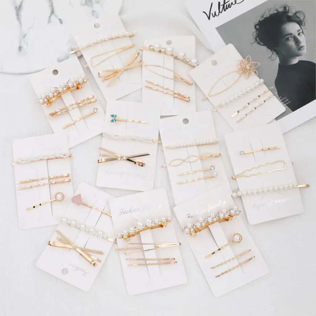

Ins Fashion Elegant Pearls Hair Clips for Women Sweet Headwear Hair Ornament Hairpins Barrettes Headband Hair Accessories