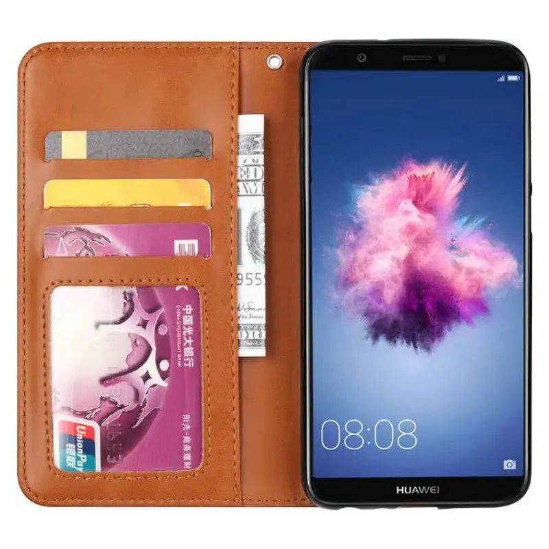  GalaxyA8 Plus 2018 case  Mobfone Wallet Luxury PU Skin Flip Magnet Stand Cover for Samsung Galaxy A