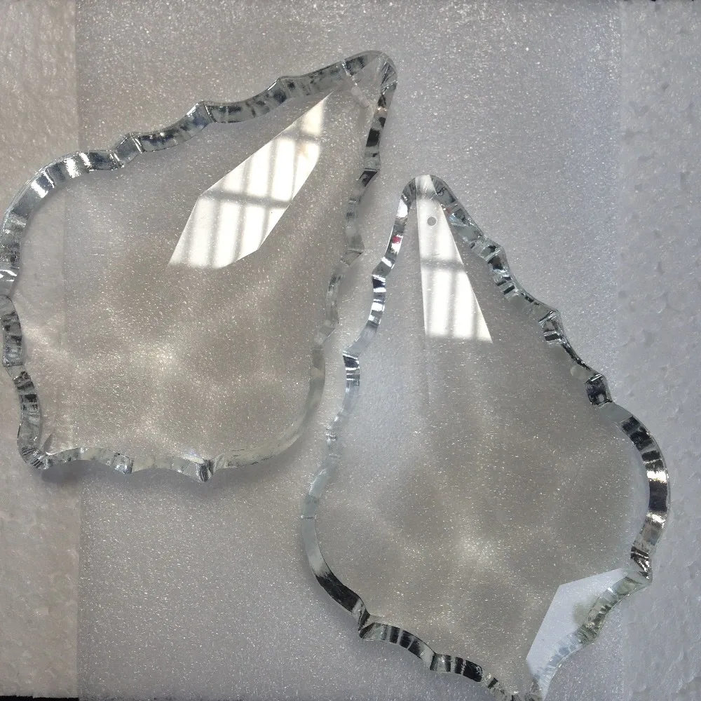 

Clear 1pcs 115mm Crystal Maple Leaf shape Pendants Chandelier Parts Lighting Prisms Decoration