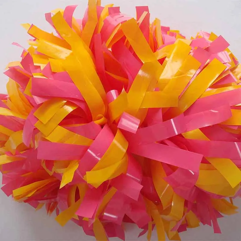 1 шт. группа поддержки pom Poms никогда не увядает полностью блестящие 6 "дубинка ручка пластик Оранжевый цвет на заказ Competion 180 г Poms видео шоу