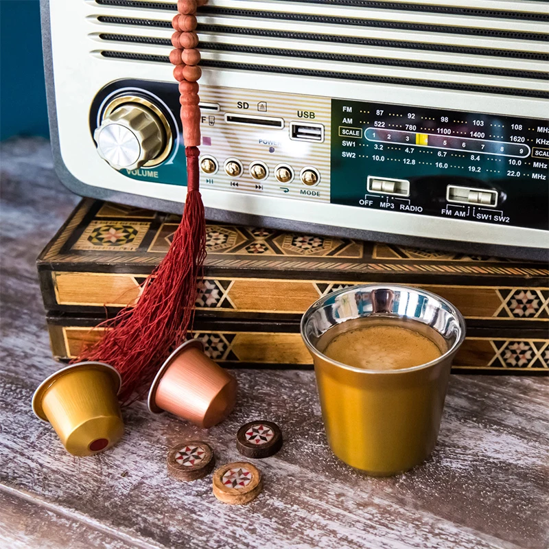 Najtaniej 80ml 160ml zestaw 2, kubki do Espresso podwójna ściana filiżanki do Espresso ze stali nierdzewnej, izolowane kubki do kawy ostatnie lata łatwe do czyszczenia