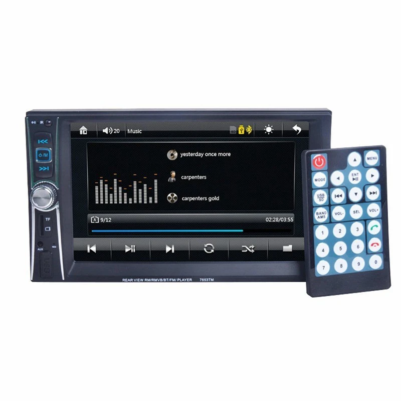 Автомобильный стерео Bluetooth Rds Fm Mp5 плеер Carplay Mirrorlink Iphone Usb/Aux/Sd