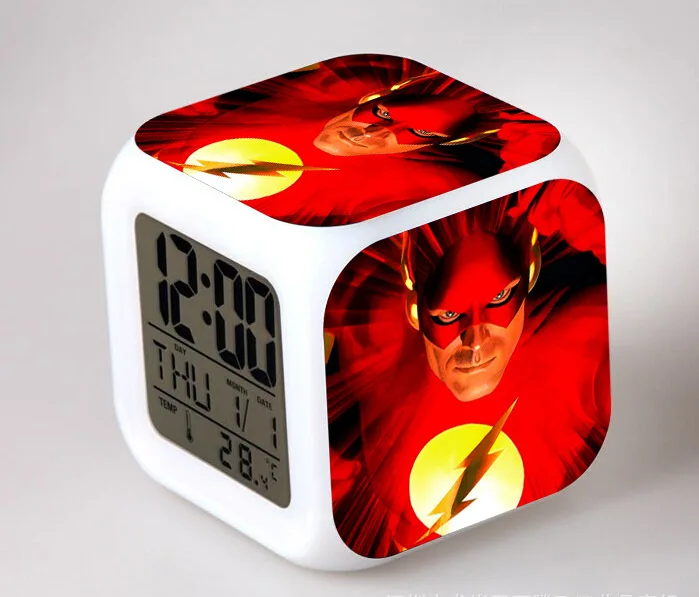 Флэш мультяшный будильник детские игрушки Led reloj будильник, цифровой Электронные часы с будильником Пробуждение свет стол reveil wekker - Цвет: see chart