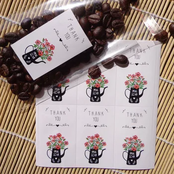 

120pcs Big Size Cactus Design Thank You Seal Sticker Stationery DIY Paper Label Gift Seal Sticker 6x3.5cm