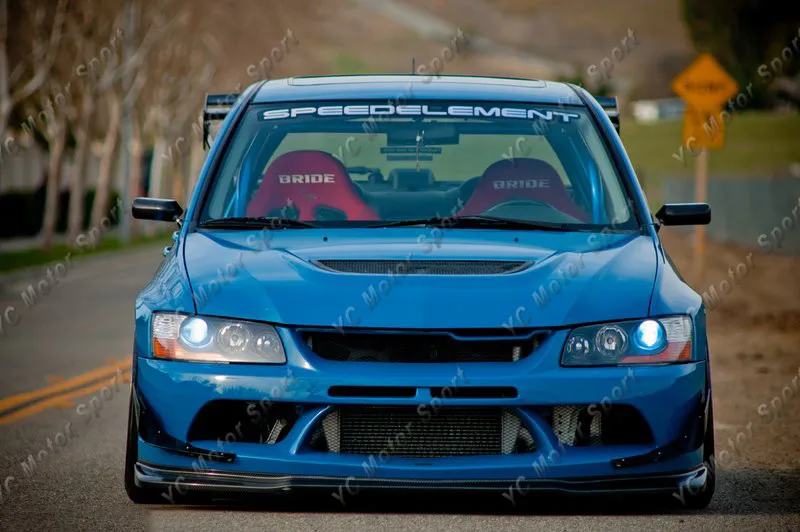 2003-2004 Mitsubishi Evolution EVO 8 VIII Varis Style Front  Bumper Lip CF (12)