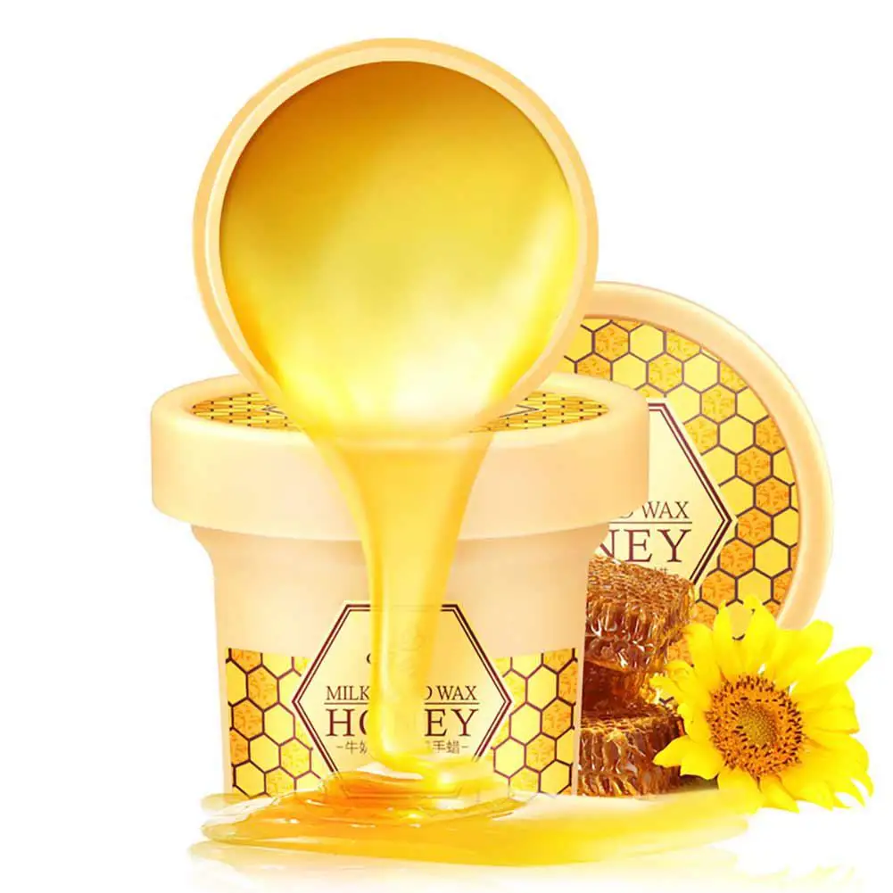 

VIBRANT GLAMOUR 120g Milk Honey Paraffin Wax Hand Mask Hands Care Moisturizing Whitening Cream Exfoliating Calluses Hand Film
