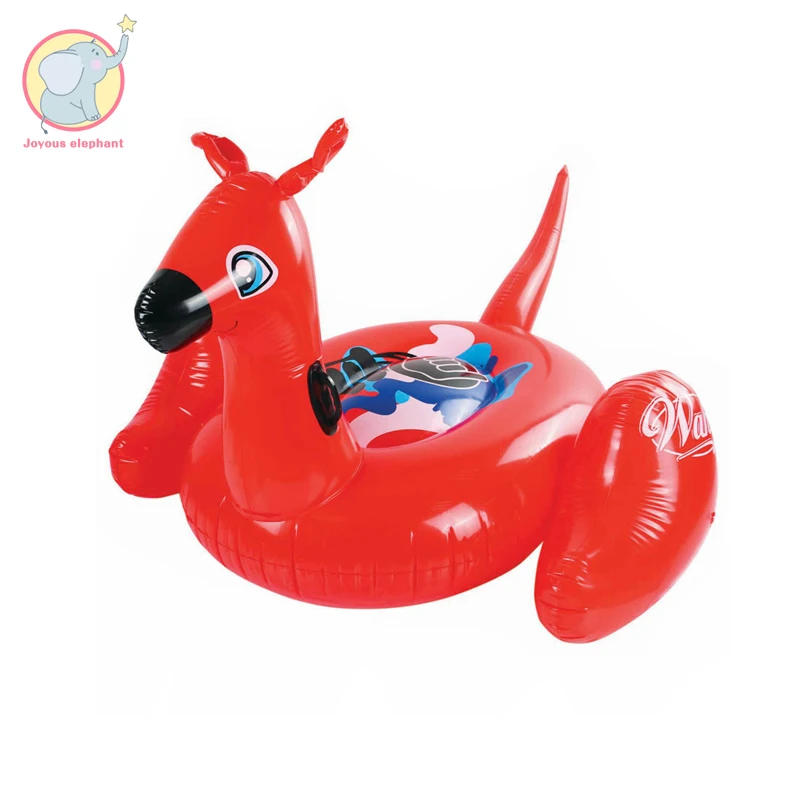 

Inflatable red kangaroo floating row pool float Swimming Ring swim circle Air Mattress water toys for child adult beach party