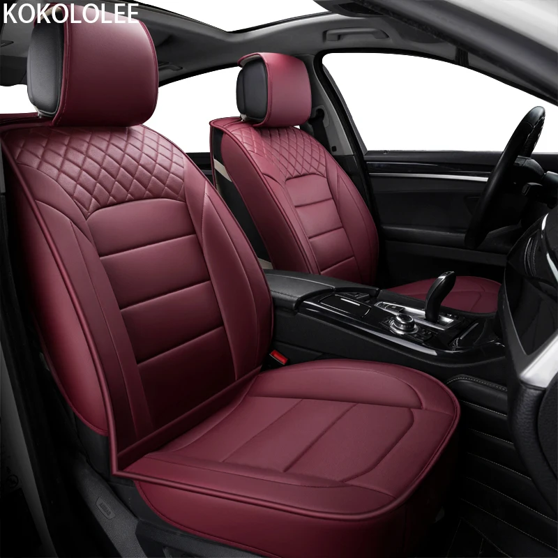 [kokololee] pu Leather Car seat cover For lada bmw e36 suzuki grand vitara kia rio 3 solaris skoda rapid yeti rx 570 car-styling