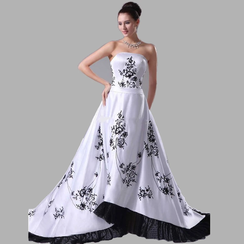 vestidos de novia bordado negro – vestidos de boda