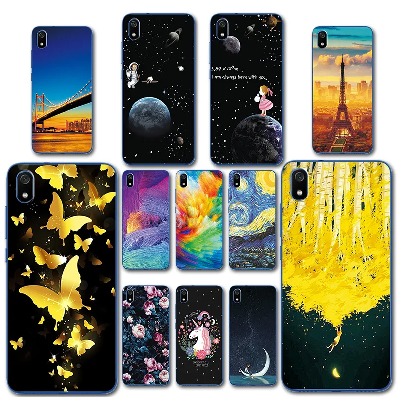 

Soft TPU Phone Case For Xiaomi Redmi 7 A Redmi7A Cover Colorful Painted Novelty Shell Para Capa Funda For Xiaomi Redmi 7A 5.45''