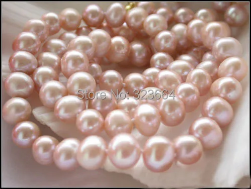 

A++ 33" 10mm lavender round freshwater pearl necklace