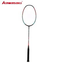 Kawasaki Badminton 3U haute rigidité fibre de carbone Tension 666 Ad raquette de Badminton haute Tension G5 raquette de Tennis avec cadeau gratuit(China)